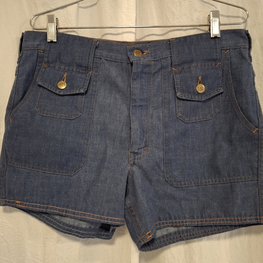 Vintage 70's denim Lee shorts, women's 8